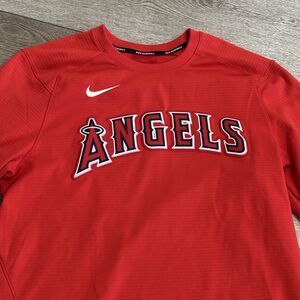 Los Angeles Angels Anaheim Nike Dri Fit Team Issued Long Sleeve MLB Mens Medium